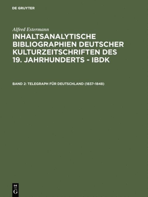 Alfred Estermann - Telegraph für Deutschland (1837–1848), E-bok