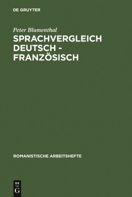 Peter Blumenthal - Sprachvergleich Deutsch - Französisch, E-bok