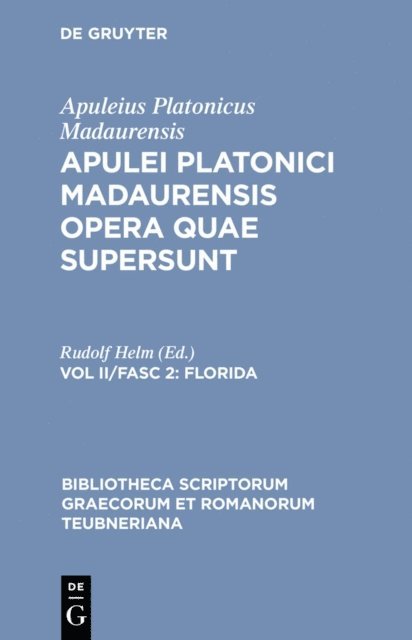 Apuleius Platonicus Madaurensis, Rudolf Helm - Florida, E-bok