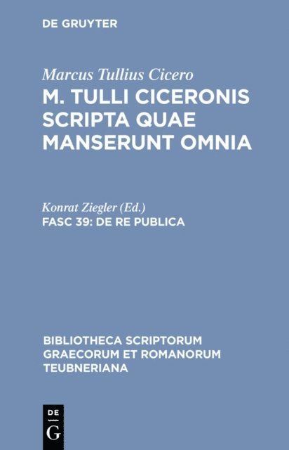 Marcus Tullius Cicero, Konrat Ziegler - De re publica, E-bok