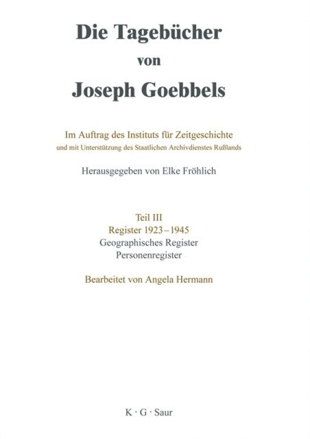 Angela Hermann - Geographisches Register und Personenregister, E-bok