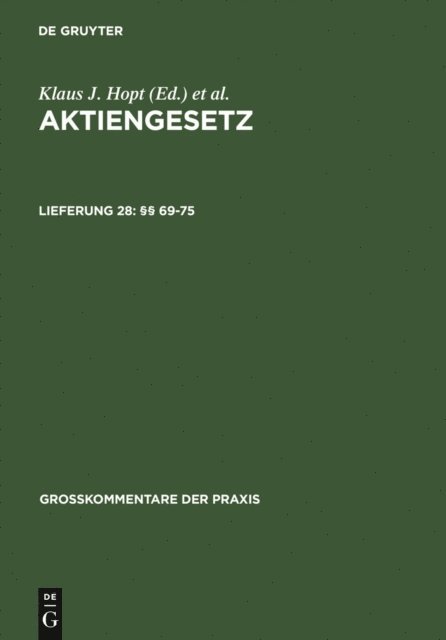 Hanno Merkt - §§ 69-75, E-bok