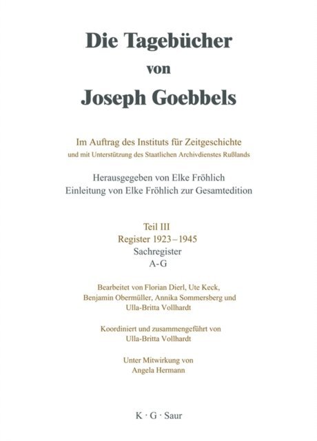Ulla-Britta Vollhardt, Annika Sommersberg, Benjamin Obermuller, Ute Keck, Florian Dierl, Elke Frohlich - Sachregister, E-bok