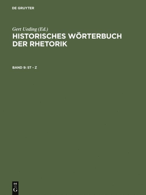 Gregor Kalivoda, Gert Ueding - St - Z, E-bok