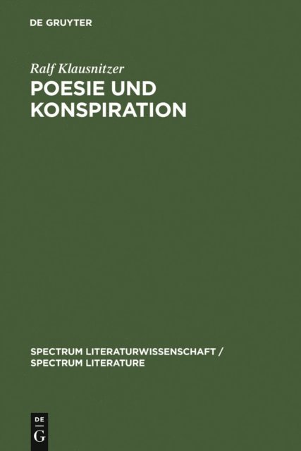 Ralf Klausnitzer - Poesie und Konspiration, E-bok