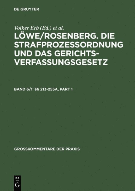 Gunther M. Sander, Gabriele Cirener, Andreas Mosbacher, Jorg-Peter Becker, Christian Jager - §§ 213-255a, E-bok