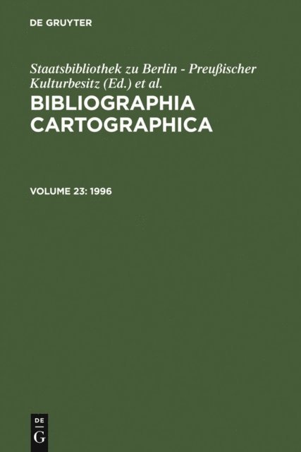 Staatsbibliothek zu Berlin - 1996, E-bok