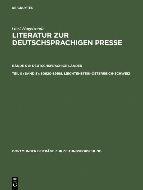 Gert Hagelweide - 80620–89198. Liechtenstein–Österreich–Schweiz, E-bok