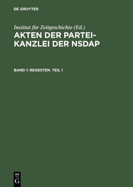 Regesten. Teil 1, E-bok