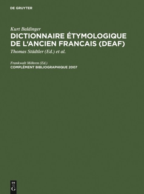 Frankwalt Mohren - Complément bibliographique 2007, E-bok. Tillgänglighet: Lägg i varukorg