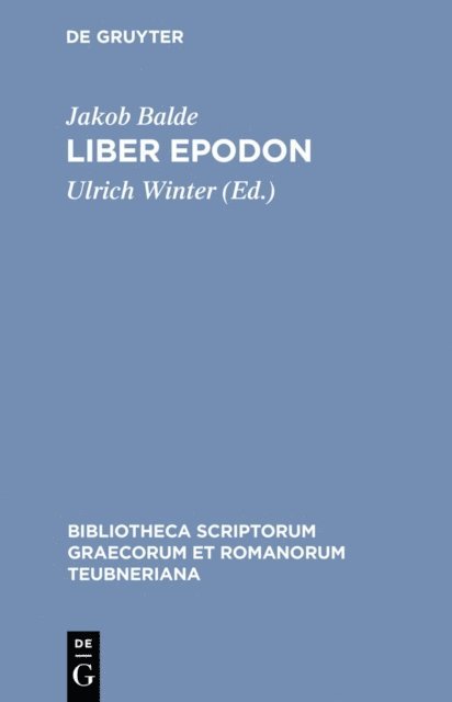 Jakob Balde, Ulrich Winter - Liber Epodon, E-bok