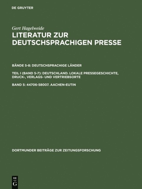 Gert Hagelweide - 44706–58007. Aachen–Eutin, E-bok