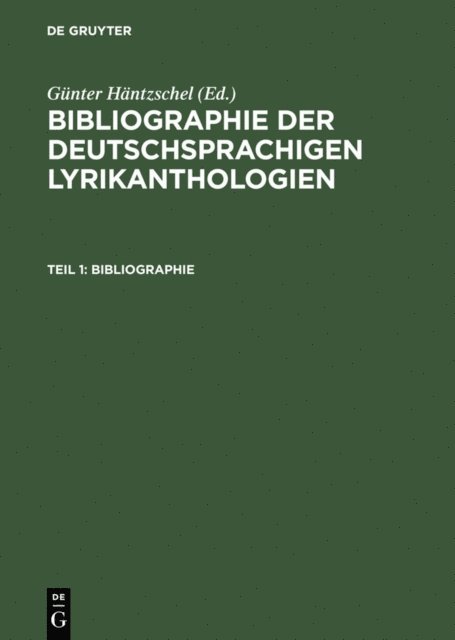Gunter Hantzschel - Teil 1: Bibliographie; Teil 2: Register, E-bok