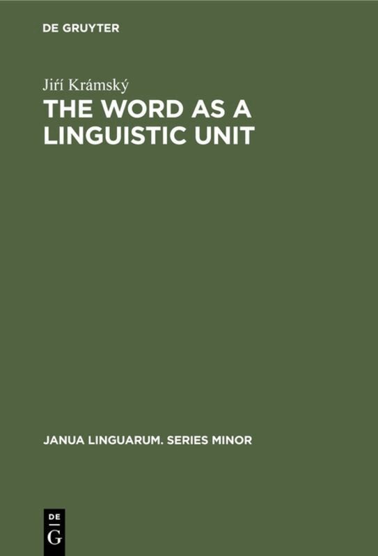word as a linguistic unit