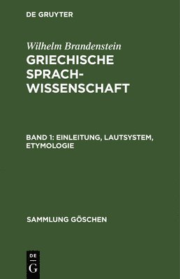 Wilhelm Brandenstein - Einleitung, Lautsystem, Etymologie, Inbunden