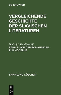 Dmitrij I Tschizewskij - Von Der Romantik Bis Zur Moderne, Inbunden