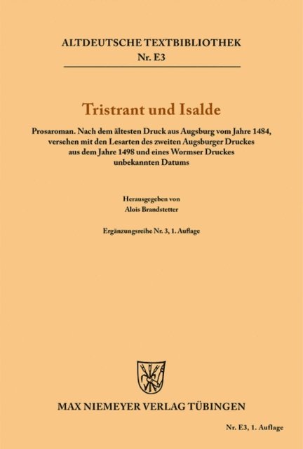 Alois Brandstetter - Tristrant und Isalde, E-bok
