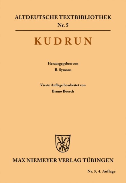 Bruno Boesch, Barend Symons - Kudrun, E-bok