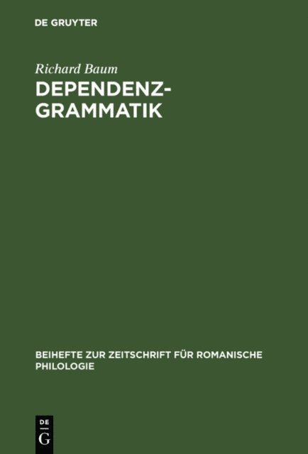 Richard Baum - Dependenzgrammatik, E-bok