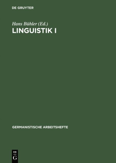 Hans Buhler - Linguistik I, E-bok