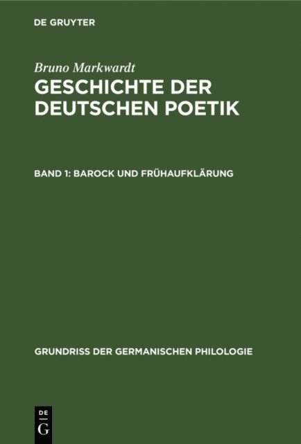 Bruno Markwardt - Barock und Frühaufklärung, E-bok