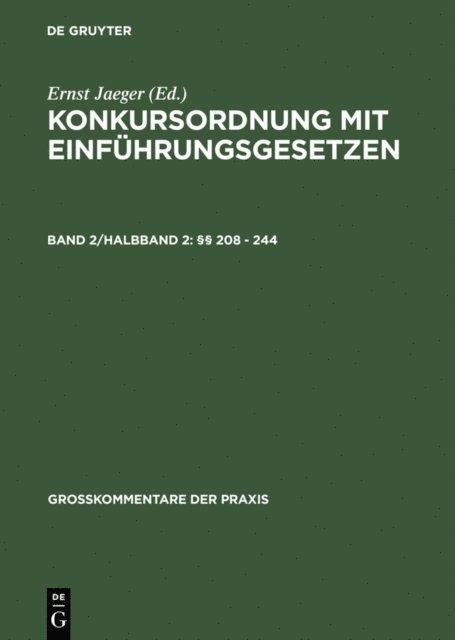 Ulrich Klug, Gunther Jahr, Friedrich Weber - §§ 208 - 244, E-bok