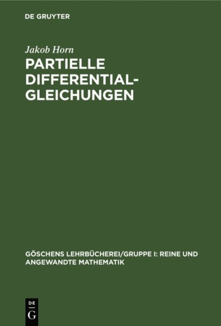 Jakob Horn - Partielle Differentialgleichungen, E-bok