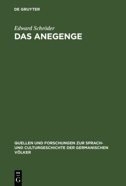 Edward Schroder - Das Anegenge, E-bok