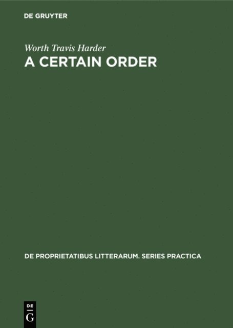 Worth Travis Harder - certain order, E-bok