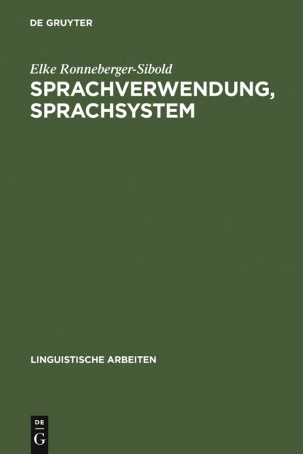 Elke Ronneberger-Sibold - Sprachverwendung, Sprachsystem, E-bok