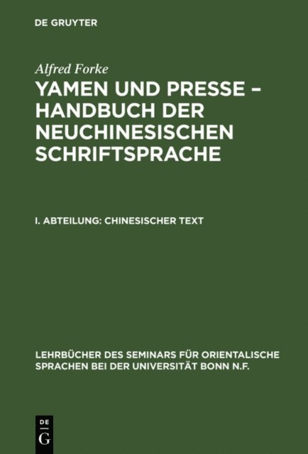 Alfred Forke - Chinesischer Text, E-bok
