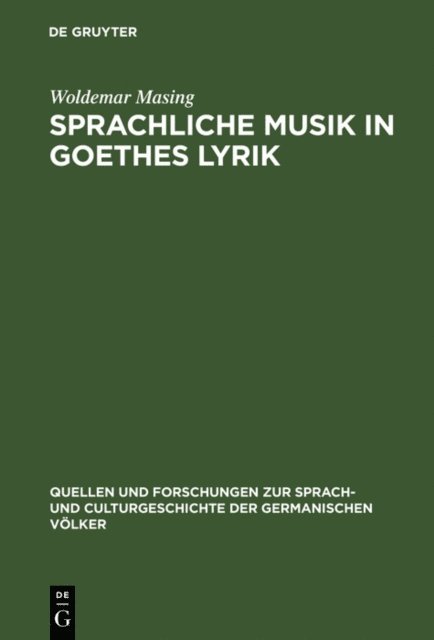 Woldemar Masing - Sprachliche Musik in Goethes Lyrik, E-bok