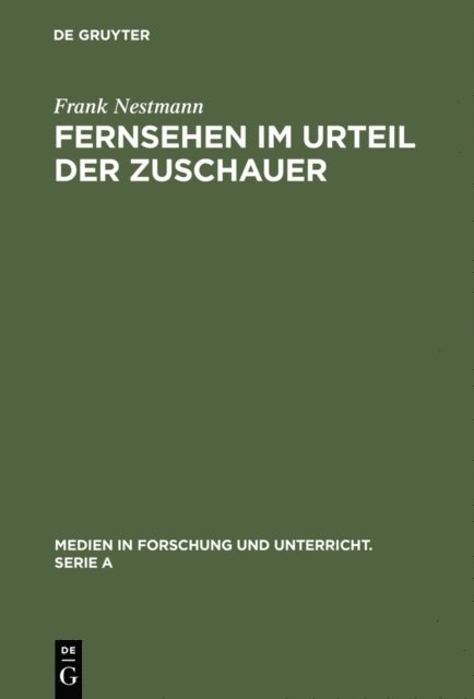 Frank Nestmann - Fernsehen im Urteil der Zuschauer, E-bok