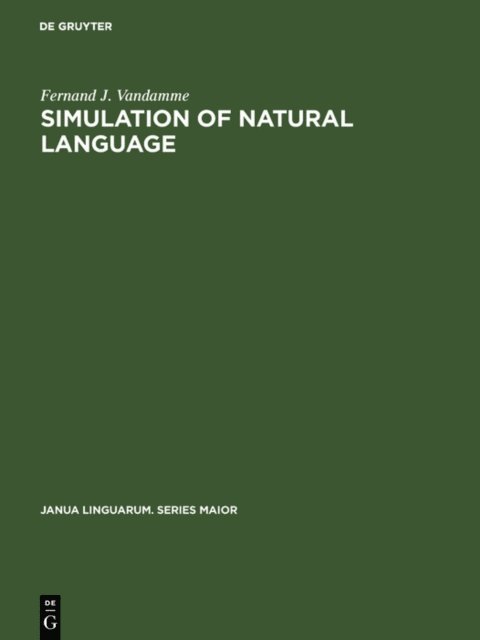 Fernand J. Vandamme - Simulation of natural language, E-bok