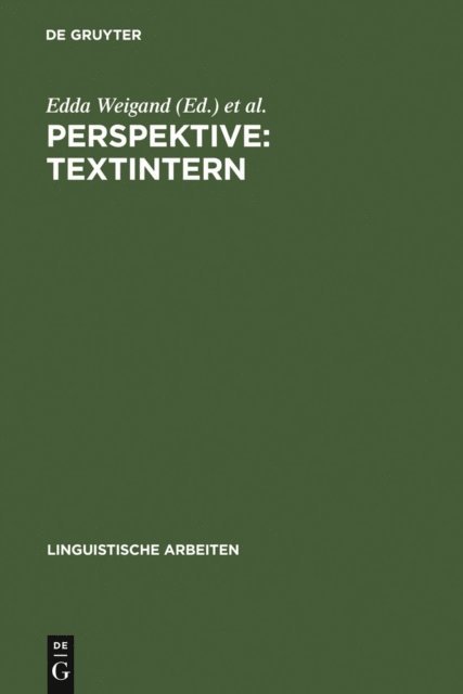 Gerhard Tschauder, Edda Weigand - Perspektive: textintern, E-bok
