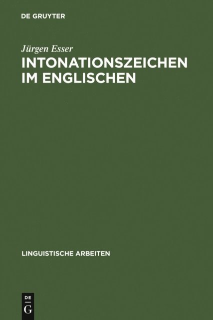 Jurgen Esser - Intonationszeichen im Englischen, E-bok