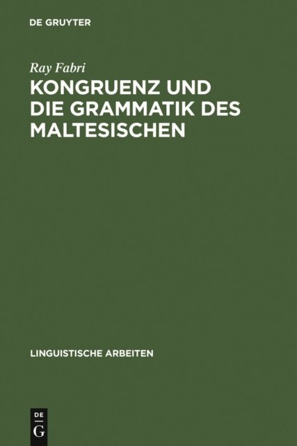 Ray Fabri - Kongruenz und die Grammatik des Maltesischen, E-bok