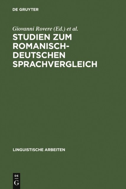 Gerd Wotjak, Giovanni Rovere - Studien zum romanisch-deutschen Sprachvergleich, E-bok