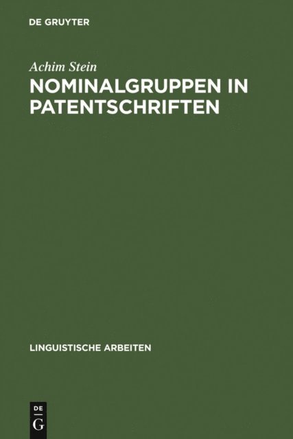 Achim Stein - Nominalgruppen in Patentschriften, E-bok