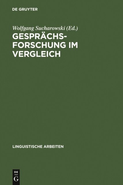 Wolfgang Sucharowski - Gesprächsforschung im Vergleich, E-bok