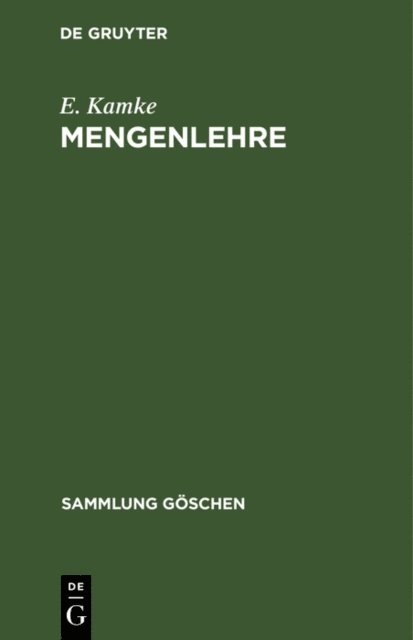 E. Kamke - Mengenlehre, E-bok