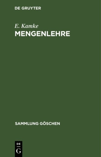 E. Kamke - Mengenlehre, E-bok