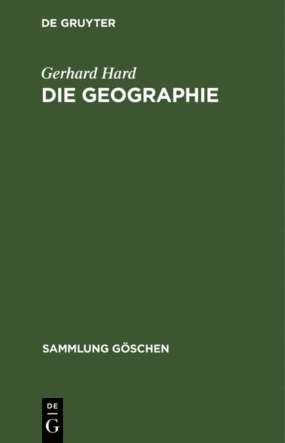 Gerhard Hard - Die Geographie, E-bok
