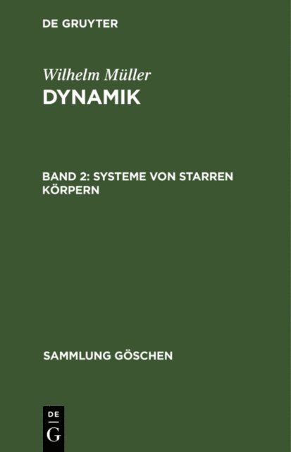 Wilhelm Muller - Systeme von starren Körpern, E-bok