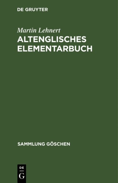 Martin Lehnert - Altenglisches Elementarbuch, E-bok