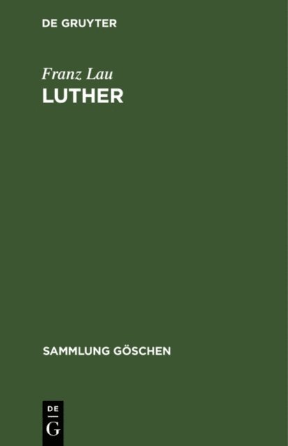 Franz Lau - Luther, E-bok. Tillgänglighet: Lägg i varukorg