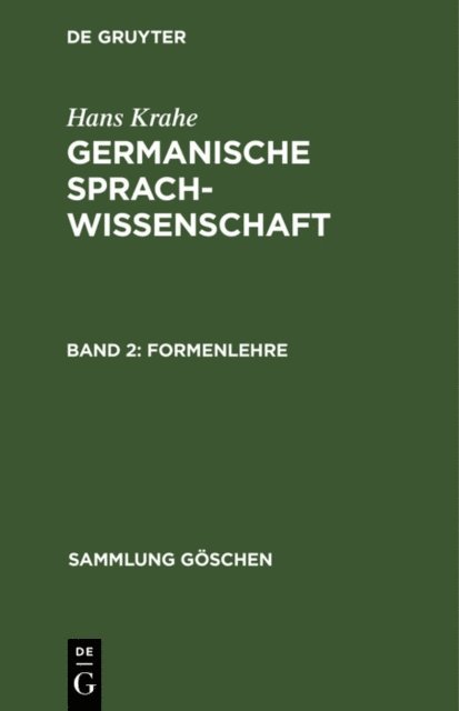 Hans Krahe - Formenlehre, E-bok