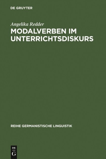 Angelika Redder - Modalverben im Unterrichtsdiskurs, E-bok