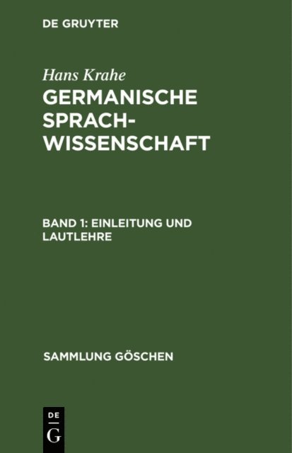 Hans Krahe - Einleitung und Lautlehre, E-bok