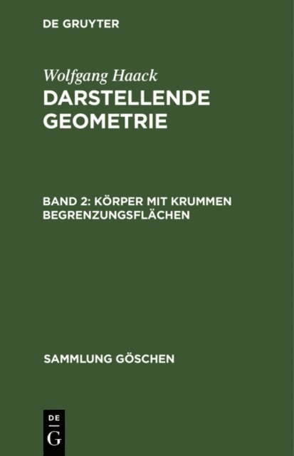 Wolfgang Haack - Körper mit krummen Begrenzungsflächen, E-bok